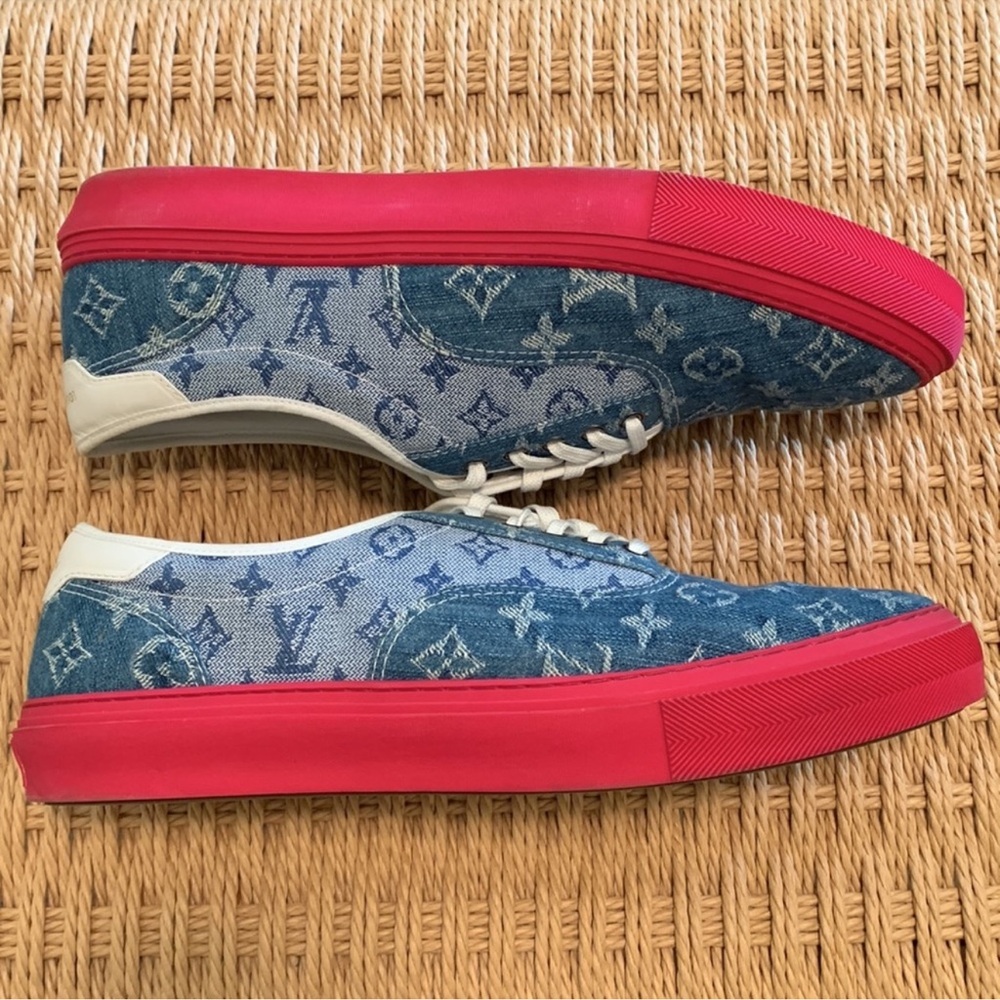 Louis Vuitton Trocadero Logo Denim Sneaker - Picture 3 of 10